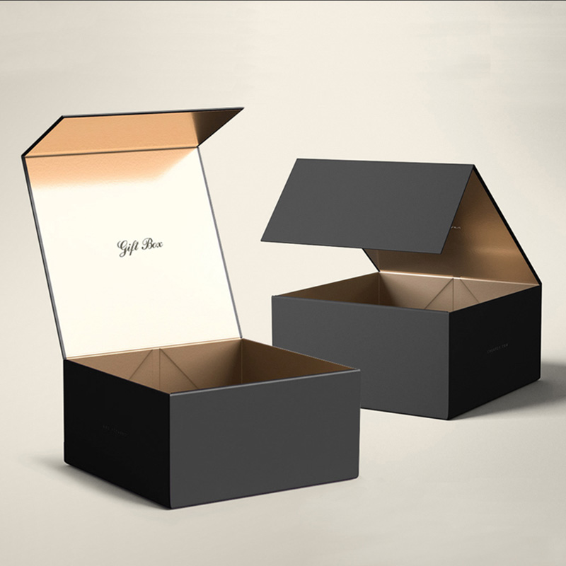 Custom size recyclable hard rigid packaging folding magnetic gift box with magnetic lid